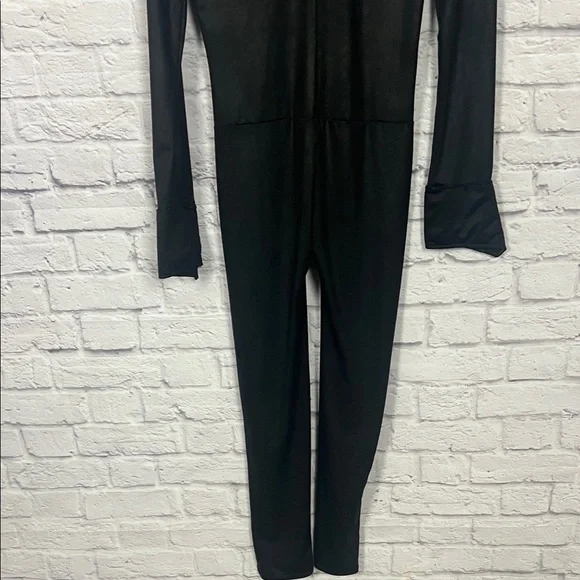 Leg Avenue Police Black Button-Up Jumpsuit - Picture 8 of 12
